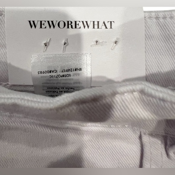 We Wore What White Denim Flare Short - Picture 8 of 8